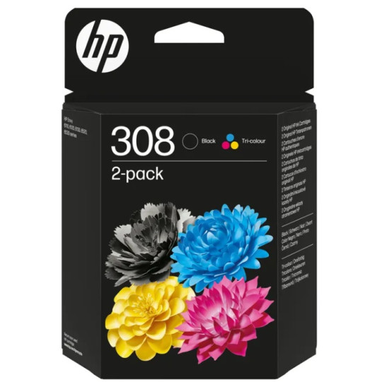 Pack 2 Cartouches Originales HP 308 Noir + 3 Couleurs