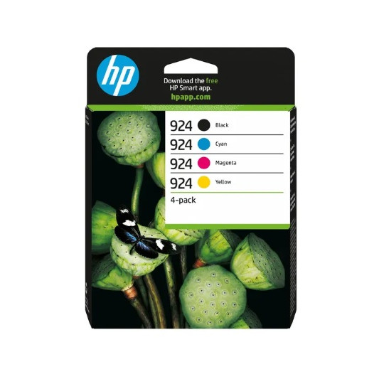 HP 924 Pack de 4 Cartouches d'encre Originales 6C3Z1NE