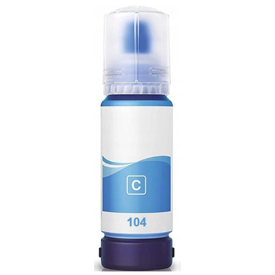 Bouteille d'encre compatible Epson EcoTank 104 Cyan