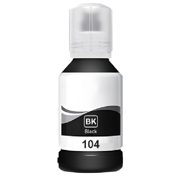 Bouteille d'encre compatible Epson EcoTank 104 Noire 140ml